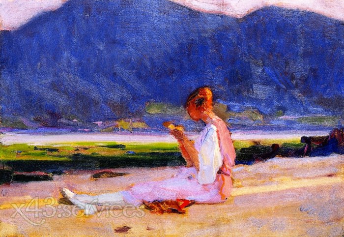 Clarence Gagnon - Die junge Frau des Malers - The Painters Young Wife Baie-Saint-Paul